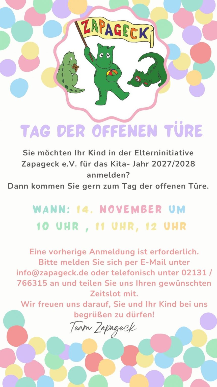 Bunt Verspielt Konfetti Foto Kinder Einladung Geburtstag Instagram Story Tag der offenen Tür im Zapageck 2026